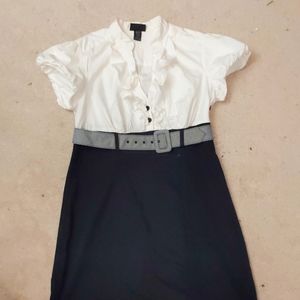 Torrid White/Black Sheath Dress